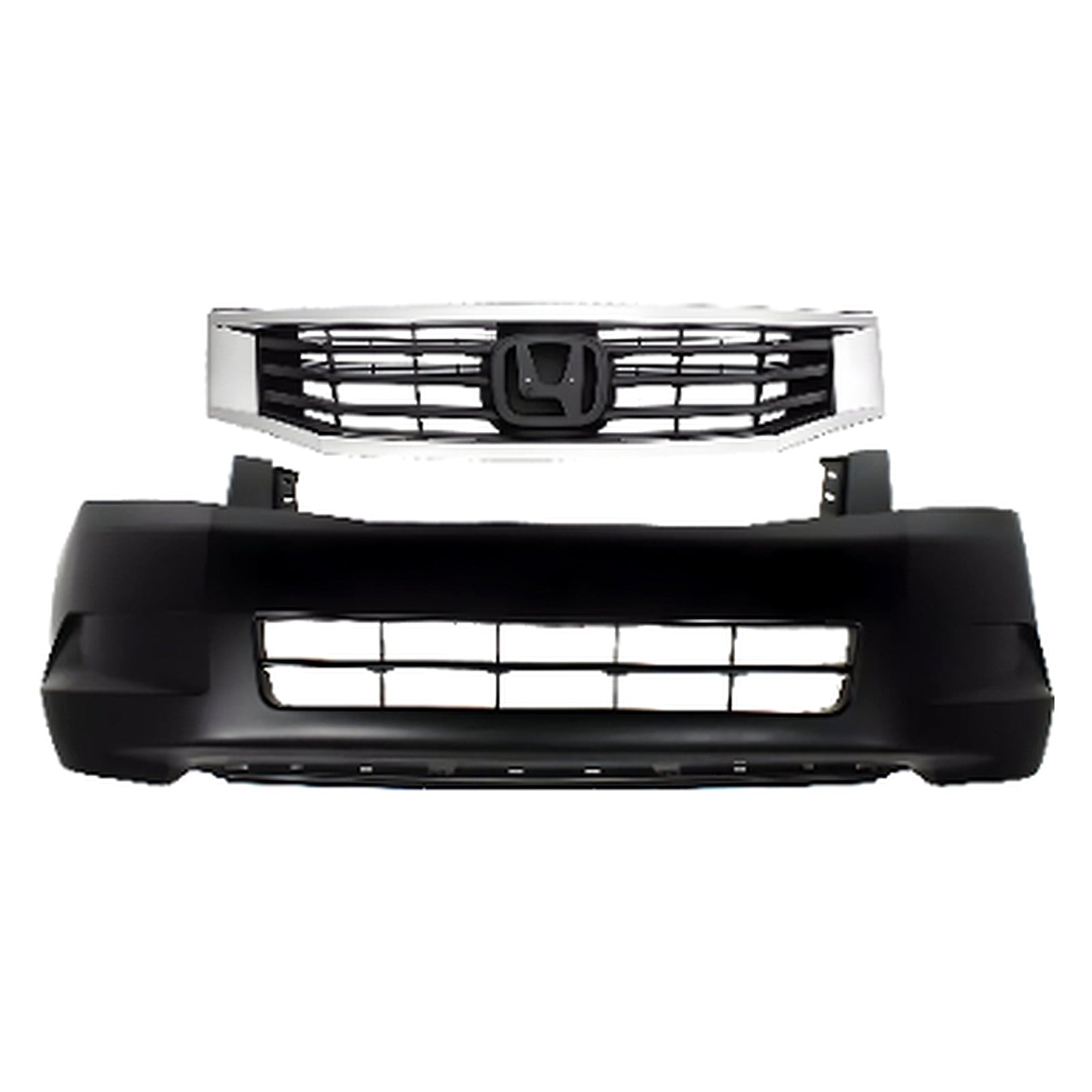 2008-2010 Honda Accord Sedan Front Bumper Cover Primed & Grille Assembly Kit | OEM Fit