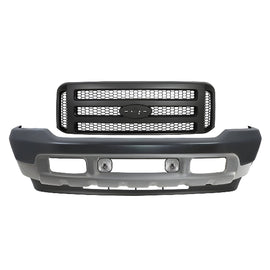 1999-2004 Ford F-250 Super Duty Front Bumper Primed & Grille Assembly Kit | OEM Fit