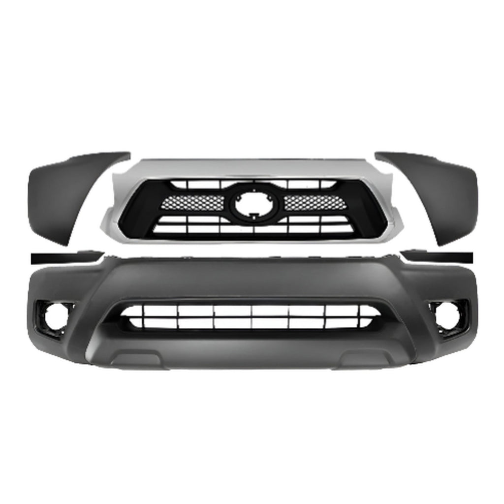 2012-2015 Toyota Tacoma Front Bumper Cover Paintable & Grille Assembly Kit  | OEM Fit