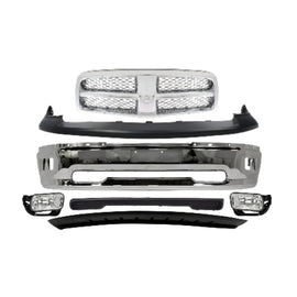 2009-2010 Dodge Ram 1500 & 2011-2012 Ram 1500 Front Bumper Chrome & Fog Lights Kit  | OEM Fit