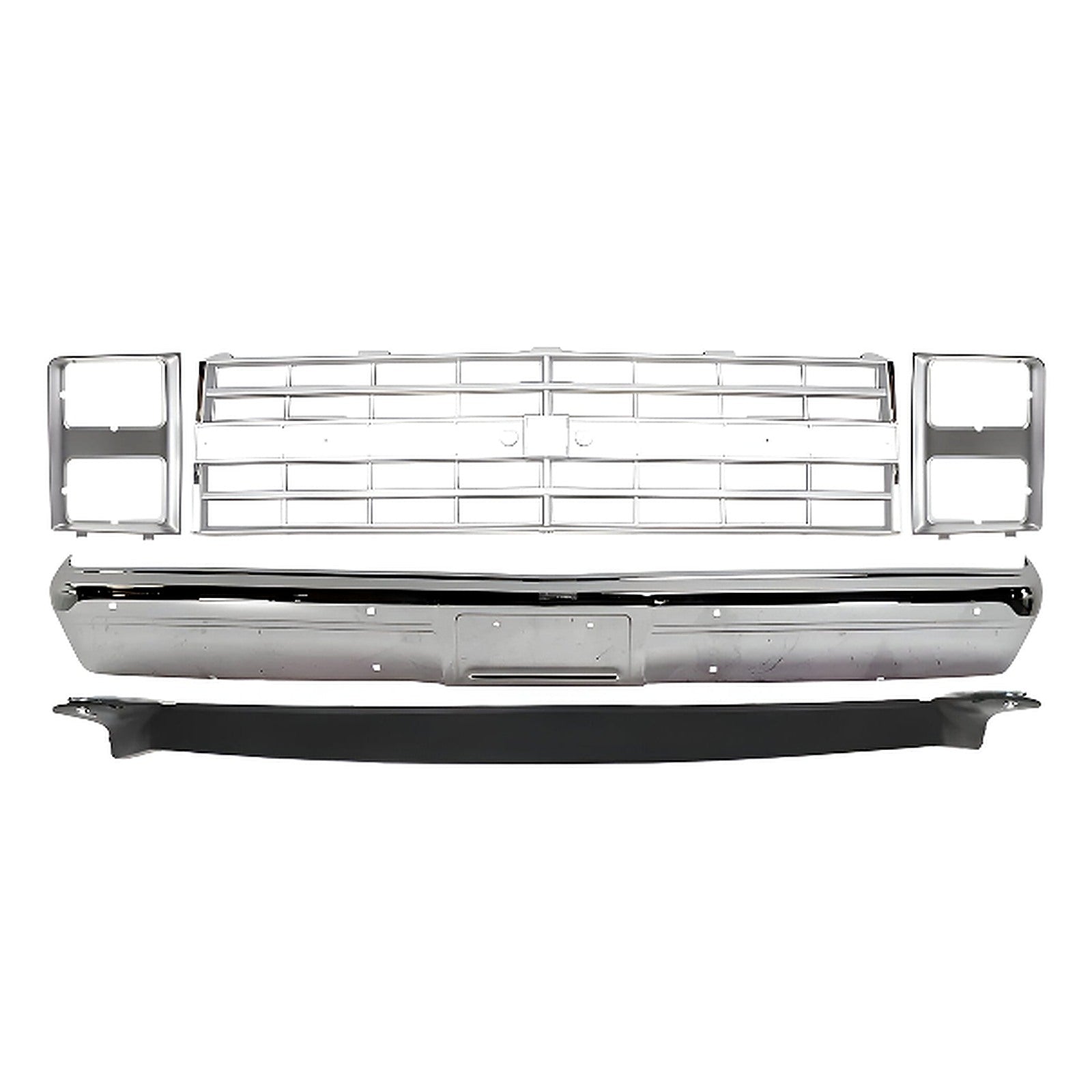 1985-1988 Chevrolet C/K-Series Front Bumper Chrome & Grille Assembly Kit | OEM Fit