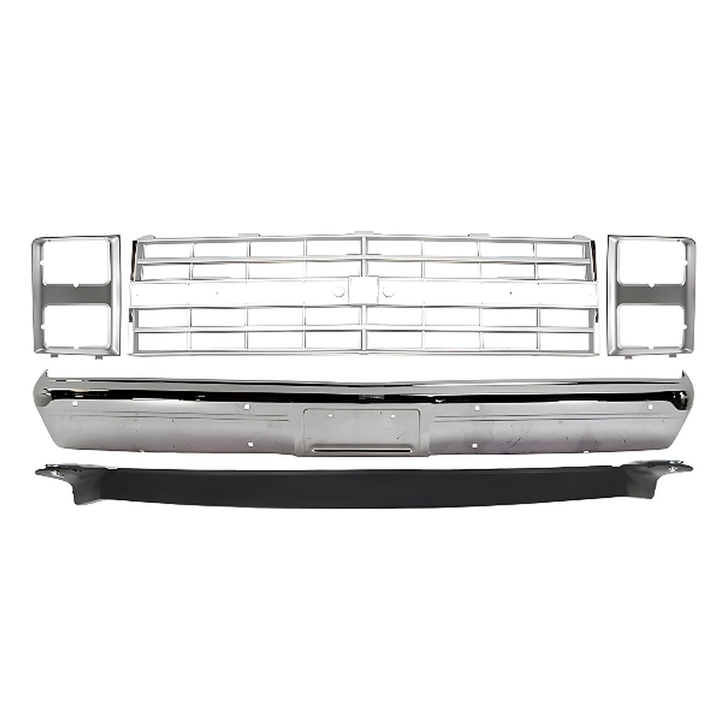1985-1988 Chevrolet C/K-Series Front Bumper Chrome & Grille Assembly Kit | OEM Fit