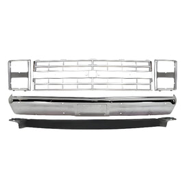 1985-1988 Chevrolet C/K-Series Front Bumper Chrome & Grille Assembly Kit | OEM Fit