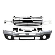 Load image into Gallery viewer, 2003-2007 GMC Sierra 1500 2500 HD 3500 Front Bumper Chrome &amp; Grille Assembly Kit | OEM Fit