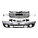 2003-2007 GMC Sierra 1500 2500 HD 3500 Front Bumper Chrome & Grille Assembly Kit | OEM Fit