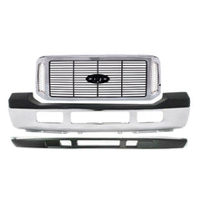 Load image into Gallery viewer, 2006-2007 Ford F-250 F-350 Super Duty Front Bumper Chrome &amp; Grille Assembly Kit | OEM Fit