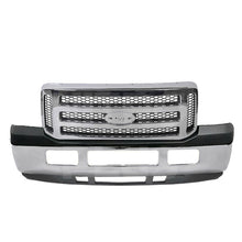 Load image into Gallery viewer, Kit Replacement 2005–2007 Ford F-250/F-350 Super Duty – 4-Piece Kit Front Bumper Grille &amp; Brackets, OEM Fit, Includes Grille Assembly, Bumper Upper Cover, Bumper Face Bar &amp; Lower Valance