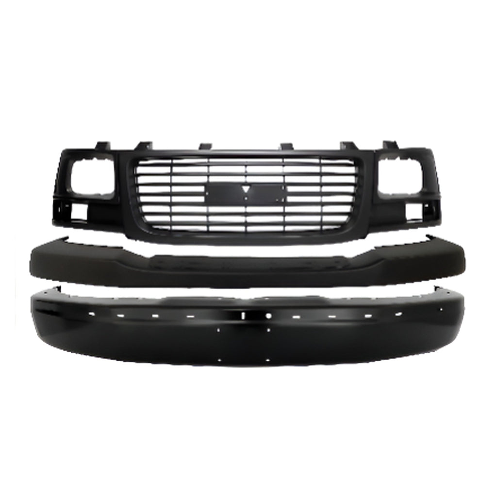 2003-23 GMC Savana 1500 2500 3500 Front Bumper Primed & Grille Assembly Kit | OEM Fit