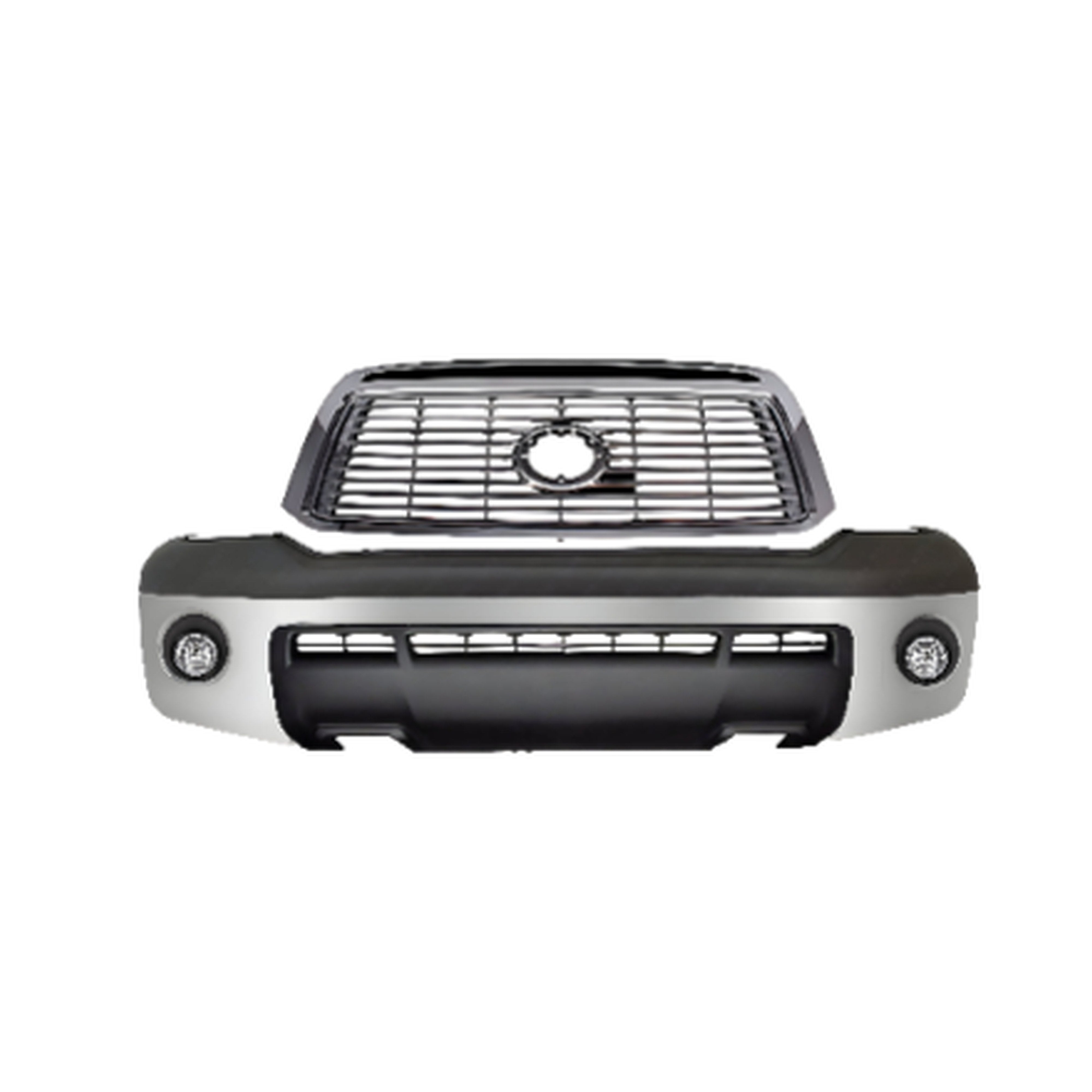 2010-2013 Toyota Tundra Front Bumper Chrome Steel & Grille Assembly Kit | OEM Fit