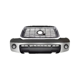2010-2013 Toyota Tundra Front Bumper Chrome Steel & Grille Assembly Kit | OEM Fit