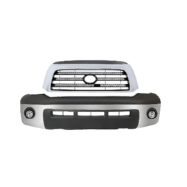 2007-2009 Toyota Tundra Front Bumper Chrome Steel & Grille Assembly Kit | OEM Fit