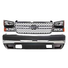 Load image into Gallery viewer, 10-Pcs Kit for 2003–2007 Chevrolet Silverado 1500 &amp; 2500 – Front Bumper &amp; Headlights Chrome Finish, OEM Fit