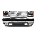 13-Pcs Kit for 2003–2007 Chevrolet Silverado 1500 & 2500  Front Bumper & Headlights Chrome Finish, OEM Fit