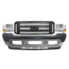 1999-2004 Ford F-250 Super Duty Front Bumper Primed & Grille Assembly Kit | OEM Fit