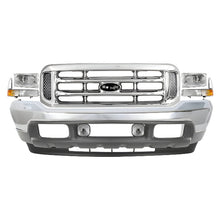 Load image into Gallery viewer, 1999–2004 Ford F-250  12 PCs Super Duty Front Bumper KIT – Includes Grille Assembly | Chrome Finish | OEM Fit