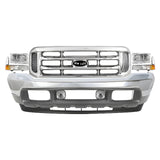 1999–2004 Ford F-250  12 PCs Super Duty Front Bumper KIT – Includes Grille Assembly | Chrome Finish | OEM Fit