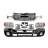 2003-2006 GMC Sierra 1500 Front Chrome Bumper Kit & Bumper Brackets  | OEM Fit