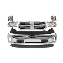 Load image into Gallery viewer, 10 Pcs Kit for 2013-2018 Ram 1500 &amp; 2019-2022 Ram 1500 Classic Front Bumper Chrome &amp; Grille Assembly Kit  | OEM Fit