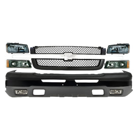 2003-2007 Chevrolet Silverado 1500 Front Bumper Primed & Fog Lights Assembly Kit | OEM Fit