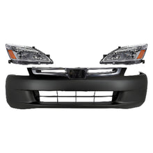 Load image into Gallery viewer, 2003-2005 Honda Accord Front Bumper Cover Primed &amp; Headlight Assembly Kit | OEM Fit