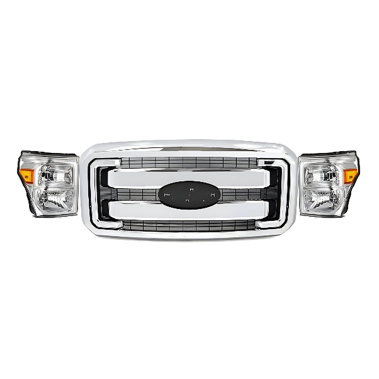 2011-2016 Ford F-250 Super Duty and 350 Front Grille Assembly & Headlights Assembly Kit | OEM Fit