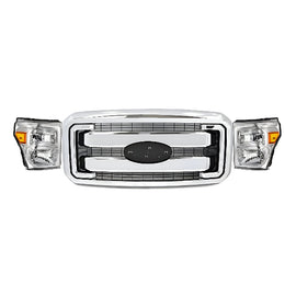 2011-2016 Ford F-250 Super Duty and 350 Front Grille Assembly & Headlights Assembly Kit | OEM Fit