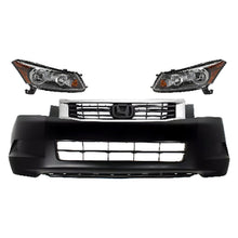 Load image into Gallery viewer, 2008-2010 Honda Accord Front Bumper Cover Primed &amp; Headlight Assembly Kit | OEM Fit