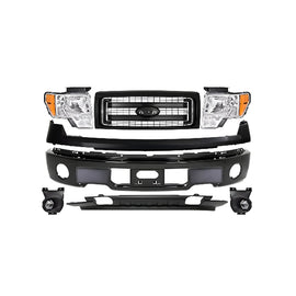 Kit Replacement 2009–2014 Ford F-150 Front Grille & Bumper Assembly Kit, Primed/Paintable, OEM Fit