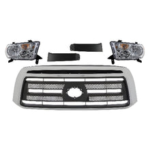 Load image into Gallery viewer, 2010-2013 Toyota Tundra Front Grille Assembly Chrome &amp; Headlights Assembly | OEM Fit