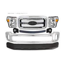 Load image into Gallery viewer, 2011-2016 Ford F-250 Super Duty and 350 Front Bumper Chrome &amp; Grille Assembly Full Kit | OEM Fit