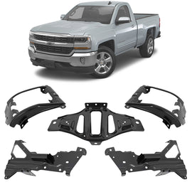 2016-2018 Chevrolet Silverado 1500 Front Bumper Support & Mount Bracket Set | OEM Fit