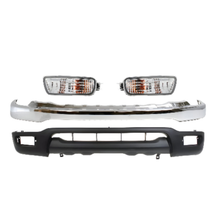 Load image into Gallery viewer, 2001-2004 Toyota Tacoma Front Bumper Chrome Steel &amp; Turn Signal Lights Kit  | OEM Fit
