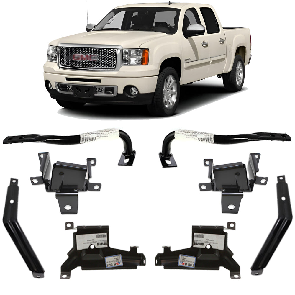 2007-2013 GMC Sierra 1500 2500HD 3500 HD Front Bumper Bracket Kit | OEM Fit