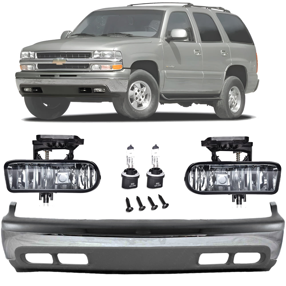 2000-2006 Chevy Suburban Tahoe Front Chrome Bumper Kit | OEM Fit