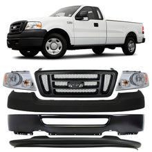 Load image into Gallery viewer, Front Bumper Primed &amp; Headlight Assembly Kit For 2006-2008 Ford F-150 Truck