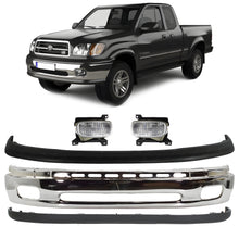 Load image into Gallery viewer, Front Bumper Chrome Steel &amp; Fog Lights Assembly Kit For 2000-2006 Toyota Tundra