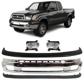 2000-2006 Toyota Tundra Front Bumper Chrome Steel & Fog Lights Assembly Kit | OEM Fit