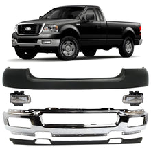 Load image into Gallery viewer, Front Bumper Face Bar Chrome &amp; Fog Lights Assembly Kit For 2004-2005 Ford F-150 Truck