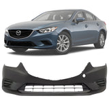 Front Bumper Cover Paintable & Bumper Grille Textured Kit For 2014-2017 Mazda 6