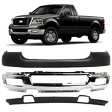 Front Bumper Cover, Bumper Face Bar & Valance Textured Kit For 2004-2005 Ford F-150 Truck