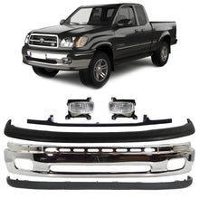 Load image into Gallery viewer, Front Bumper Chrome Steel &amp; Fog Lights Assembly Kit For 2000-2006 Toyota Tundra