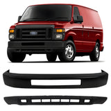 Front Bumper Primed & Valance Textured Kit For 2008-2019 Ford E-150 E-250 & E-350 E-450 Super Duty