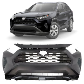 2019-2021 Toyota RAV4 Front Bumper Cover Fascia Primed & Grille Assembly Kit | OEM Fit