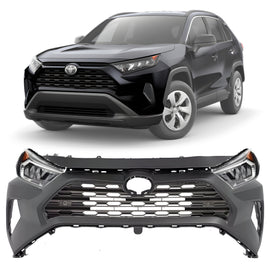 2019-2021 Toyota RAV4 Front Bumper Cover Fascia Primed & Grille Assembly Kit | OEM Fit