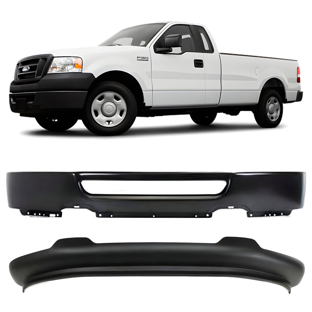 Front Bumper Paintable & Valance Textured Kit For 2006-2008 Ford F-150 Truck