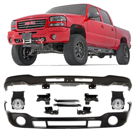 2003-2007 GMC Sierra 1500 2500 HD & 3500 Front Bumper Primed & Fog Light Kit | OEM Fit