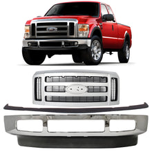 Load image into Gallery viewer, Front Bumper Chrome &amp; Grille Assembly Kit For 2008-2010 Ford F-250 Super Duty &amp; F-350 Super Duty