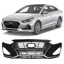 Load image into Gallery viewer, Front Bumper Cover Fascia Primed &amp; Grille Assembly For 2018-2019 Hyundai Sonata