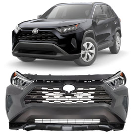 2019-2021 Toyota RAV4 Front Bumper Cover Primed & Headlight Assembly Kit | OEM Fit