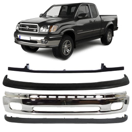 2000-2006 Toyota Tundra Front Bumper Chrome Steel & Bumper Molding Trim Kit  | OEM Fit